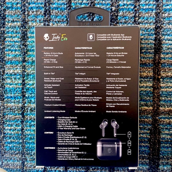 Skullcandy Bluetooth Earbuds - Picture 2 of 3